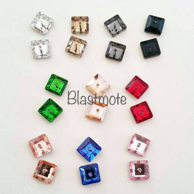 Payet batu kristal / Rhinestone Square 8mm