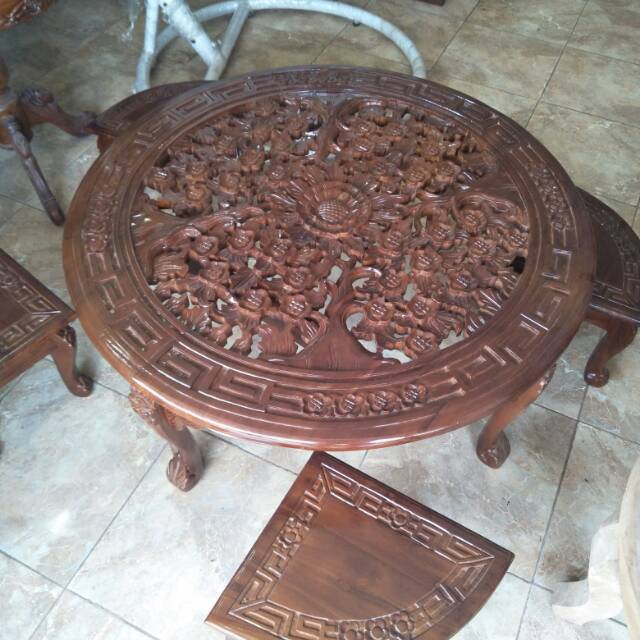 Meja oshin jati meja kopi meja lesehan