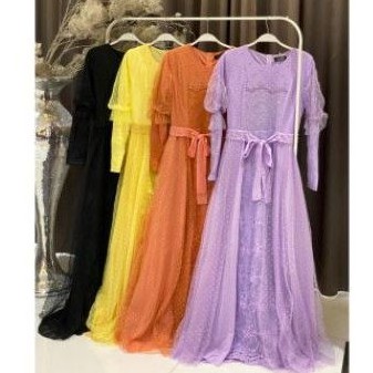 GAMIS BRUKAT VIVORIE (Ready warna Lilac)