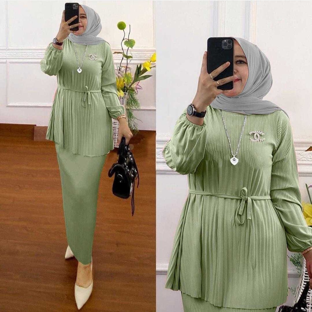 KYARA SET ROK - baju setelan rok wanita terbaru fashion muslim One Set Wanita Dewasa Kekinian terbar