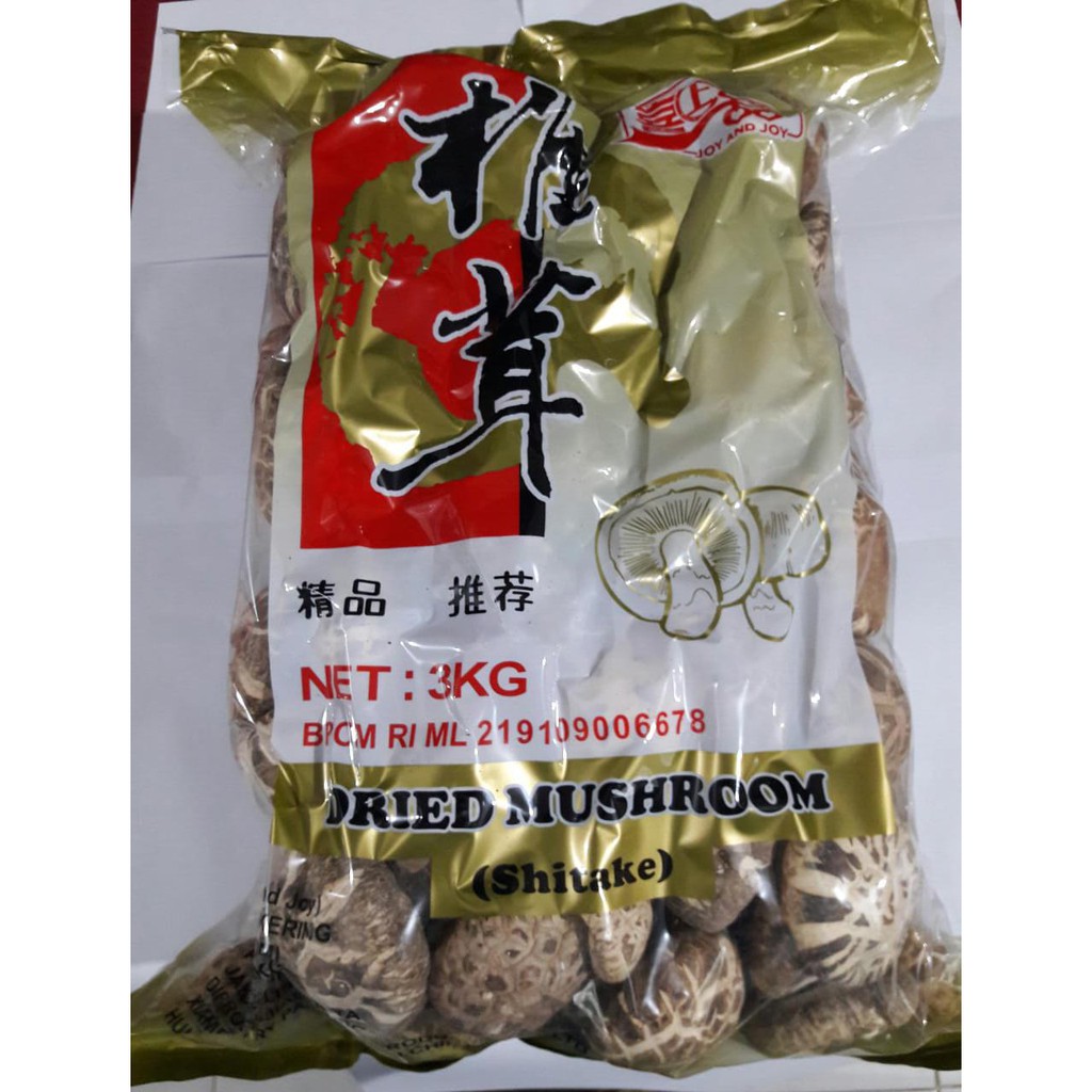 Jamur Shitake Kering / Hioko kemasan 3 Kg