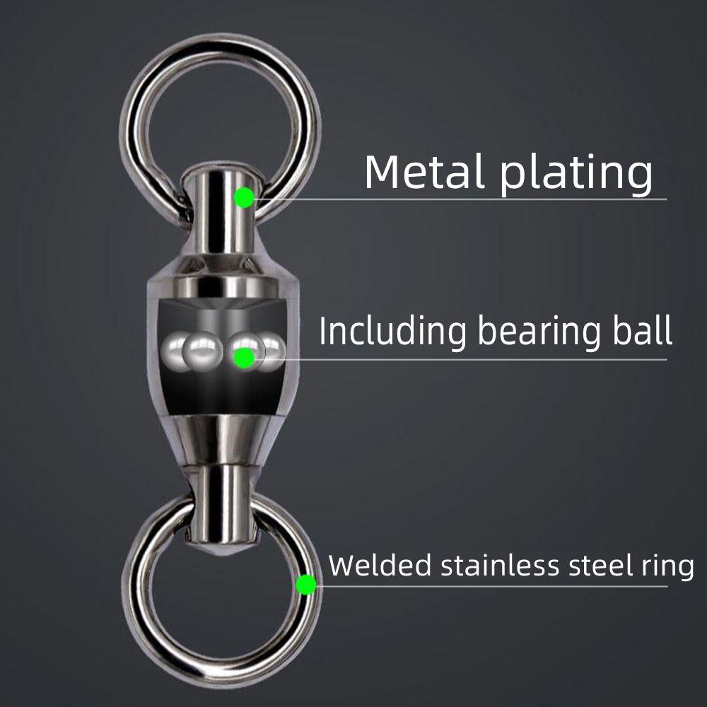 Nickolas1 Oval Split Rings Stainless Steel Fishing Tackle Device Jig Connecting Ring Rolling Swivel 8-shape Ring Lure Connector