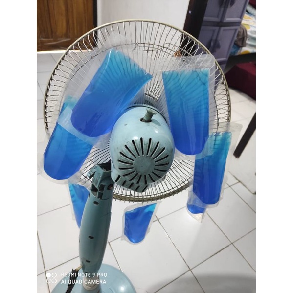 pendingin ruangan ice gel kipas angin, kipas angin AC air cooler dingin tahan lama umur panjang reusable Plus penggait kipas gratis