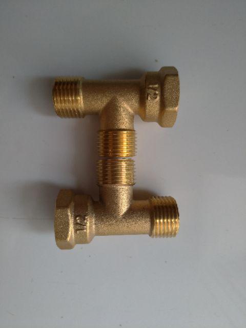 Tee Shower Kuningan T Cabang Menyambung Ke Shower Dan Keran