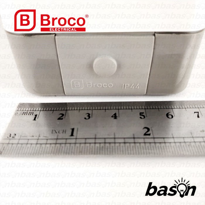 BROCO Atlantic 2161 Single Switch 10A 250V - Outbow 1 Gang IP44