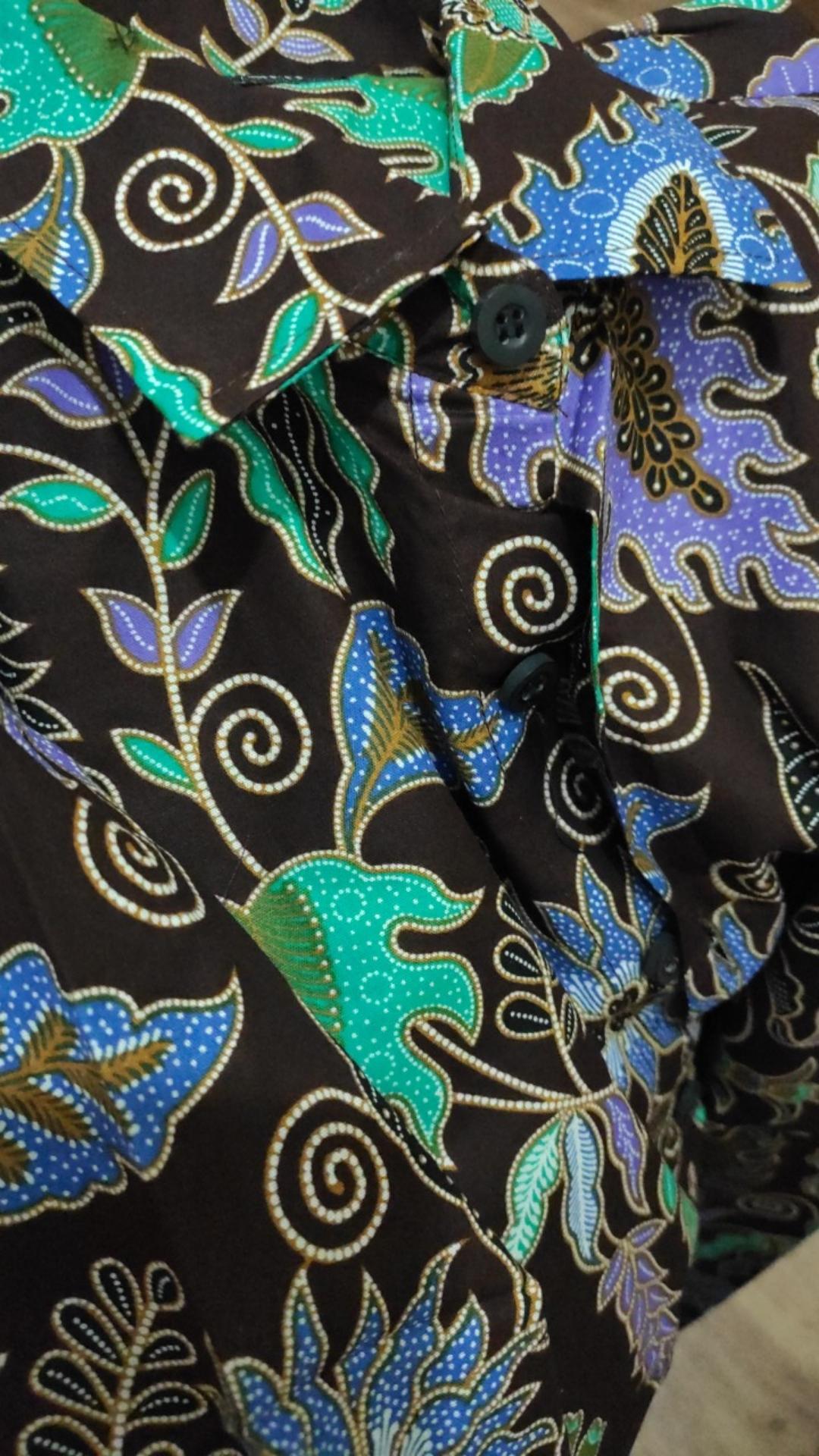 Odza Kemeja Batik Pria Slim Fit Baju Lengan Pendek Kemeja Slim Fit Batik Solo