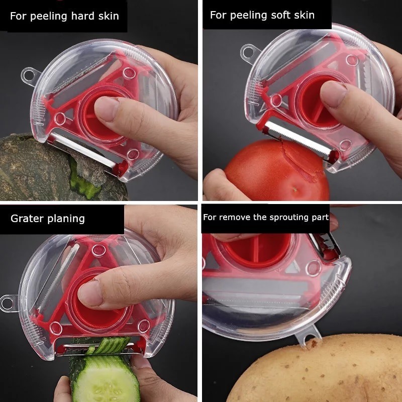 Alat Pengupas Kulit Buah Pengupas Sayur 3 Pisau / 3 In 1 Pisau Kupas Vegetables Fruit Knife Peeler