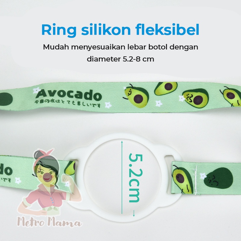 Botol Minum Anak Sedotan Motif Lucu Tali Lanyard BPA Free 480ml