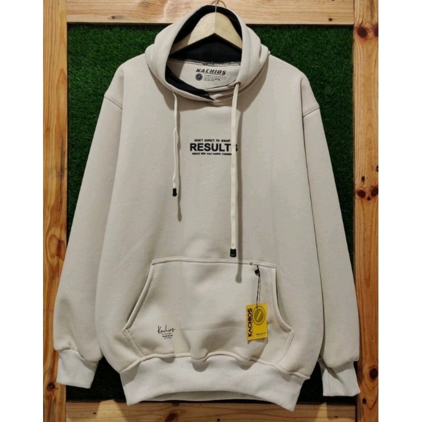 (COD)Hoodie Pria Kachios Hijau Botol Quotes Original Bahan Cutton Fleece Sedia Big Size Sweater Premium Hudie