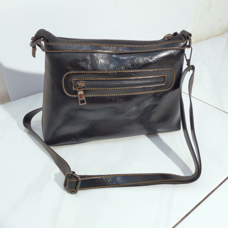 HELENA VINTAGE TAS SLEMPANG SEMI KULIT