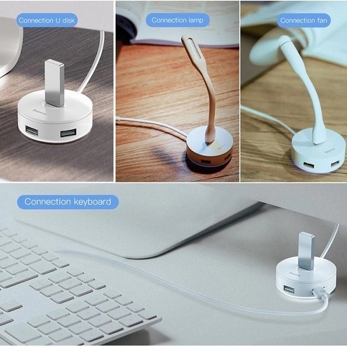 USB HUB Type USB Splitter 4 Port + 1 Micro USB - hitam + kabel