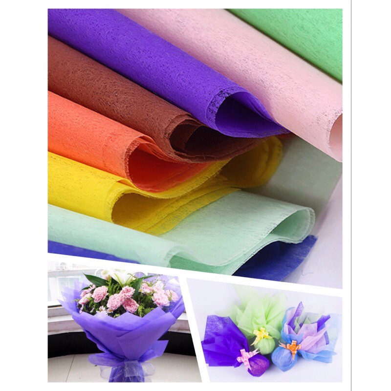 5 LEMBAR FLOWER WRAPPING KOREAN PREMIUM COTTON PAPER KERTAS TISSUE SERAT PEMBUNGKUS BUNGA (ECER)