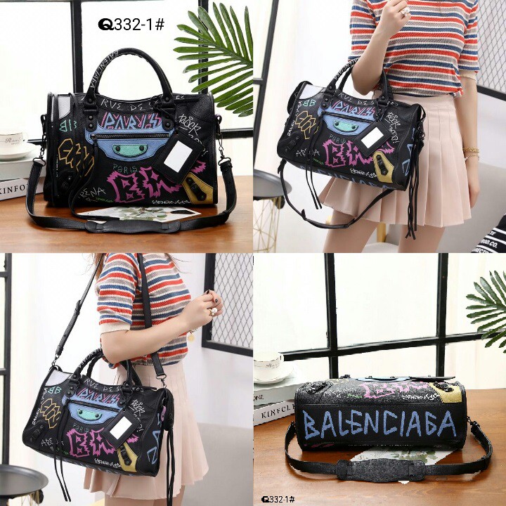 Premium Quality Balenciaga Classic City Graffiti Uk37.5 Bag Q332-1