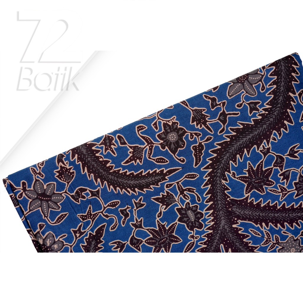 KAIN BATIK PREMIUM Bahan Katun Motif Kaktus Warna Biru 722355 Cap 72 Jarik Jarit Samping Kebat Panjang Batik Katun Modern Premium Bahan Seragam Batik Pernikahan Kantor Keluarga Murah Kamen Jadi Batik Bali Lembaran