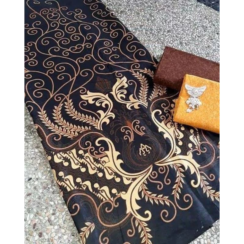BATIK SOGAN SENO PARANG GELOMBANG SET EMBOS