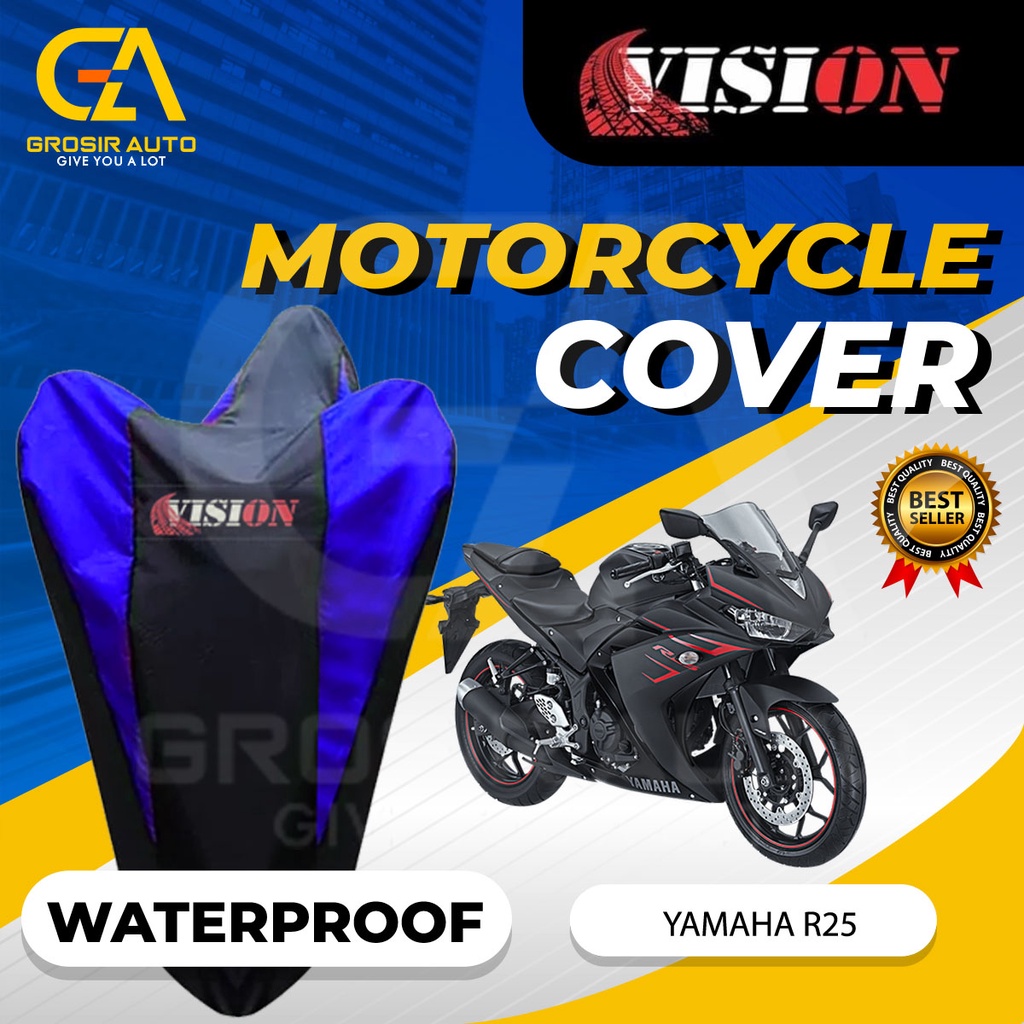 Sarung Motor R25 Antiair Vision / Cover Selimut Penutup Sarung Mantel Motor Vision