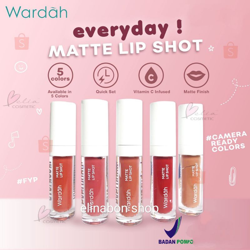Wardah every day matte lip shot lip cream