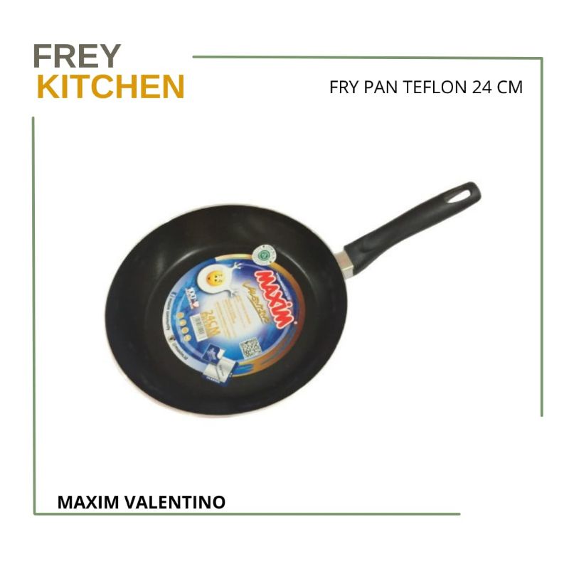 Maxim Valentino Fry Pan Teflon 24cm - Wajan Teflon Maxim 24cm