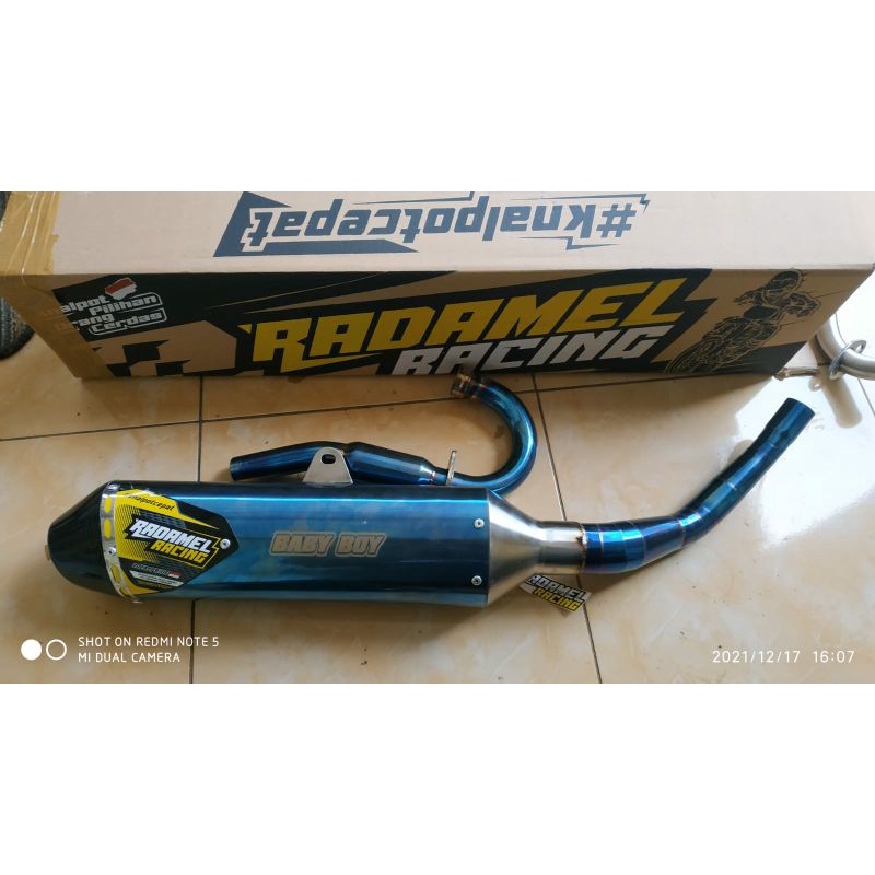 RADAMEL F4 FULL BIRU CARBON KNALPOT RACING PNP KLX AND CRF