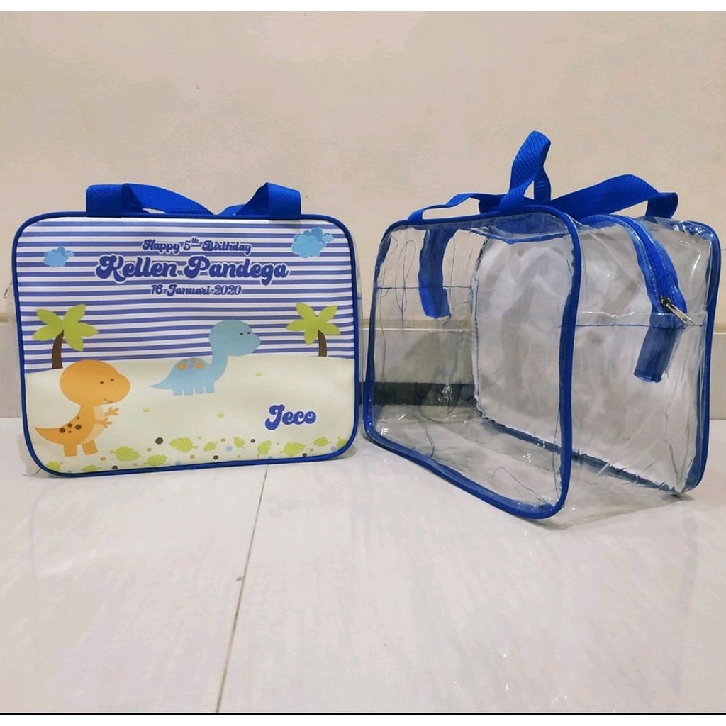 TAS SOUVENIR ULANG TAHUN / goodie bag / resleting mika tebal / tas ultah anak / tas souvenir