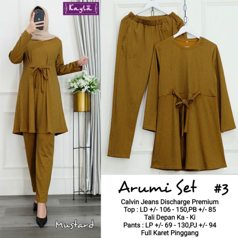 SETELAN WANITA ARUMI SET BAHAN CL JEANS PREMIUM
