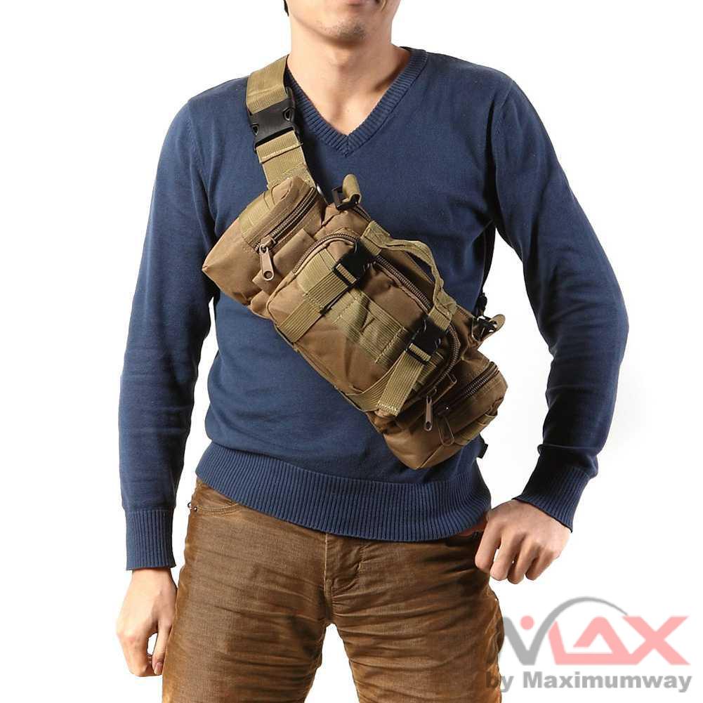 IMOK Tas Selempang Pria Army Sling Bag 6L - BL015 Warna Hitam