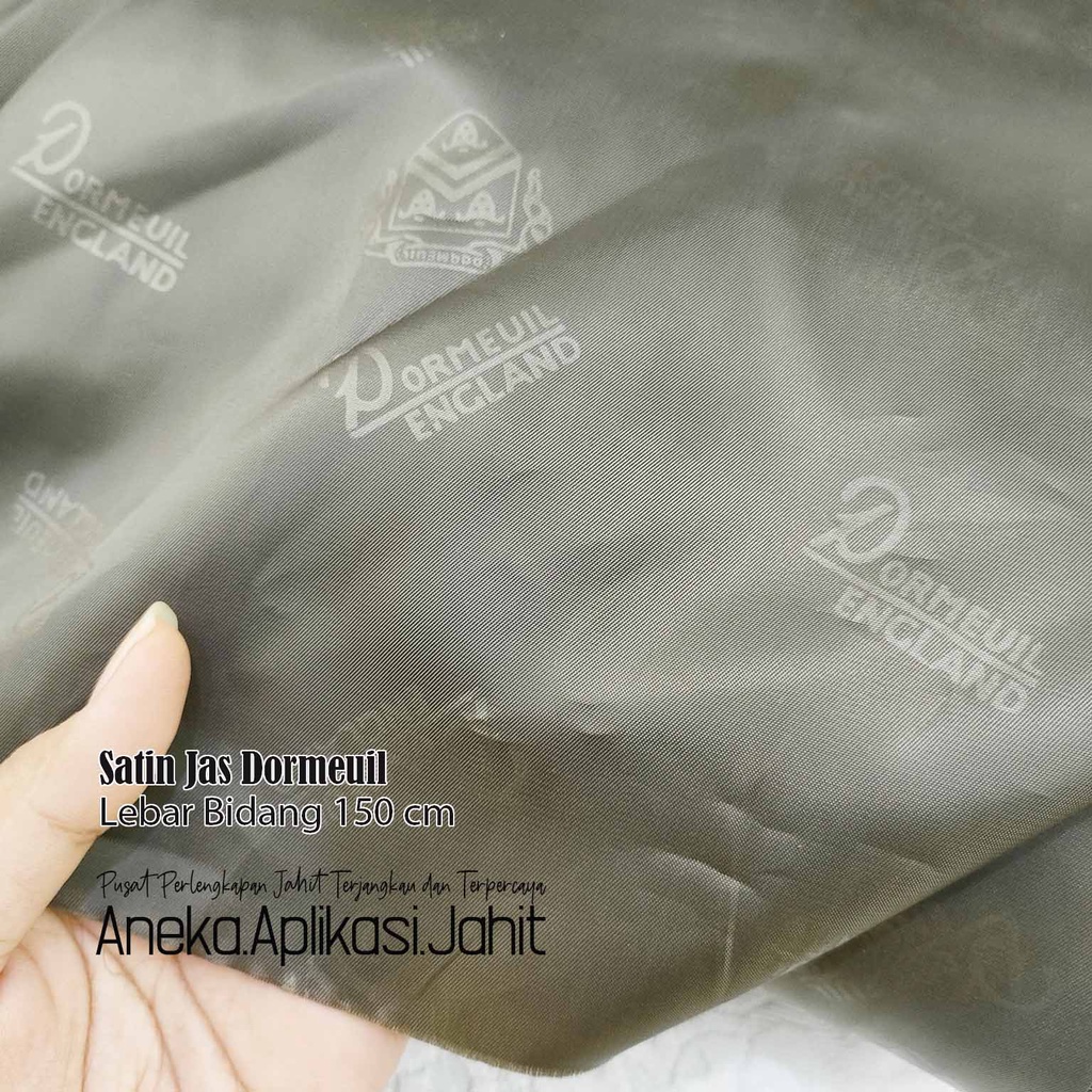 1 METER KAIN SATIN JAS DORMEUIL / DORMIL ENGLAND FURING JAS INTERLINING