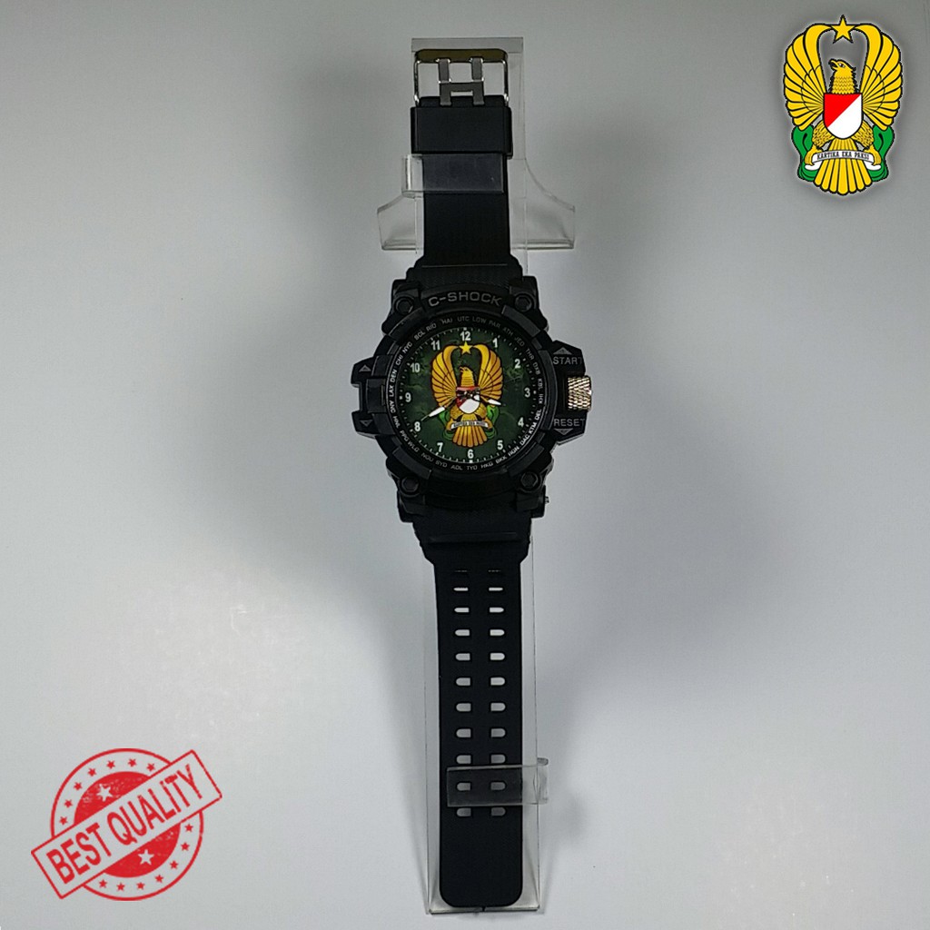 (BEST QUALITY) JAM TNI_AD {PENJAGA NKRI} FULL BLACK