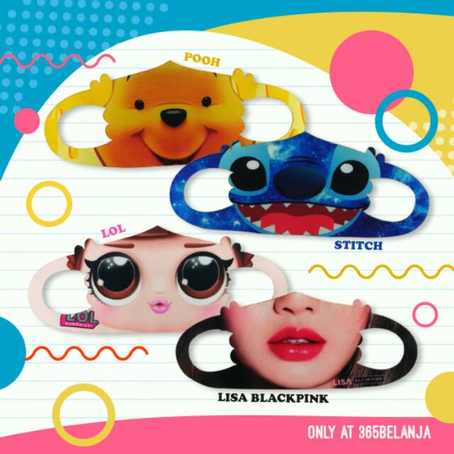 365 Masker Scuba Mulut / Karakter Anak Masker Anak