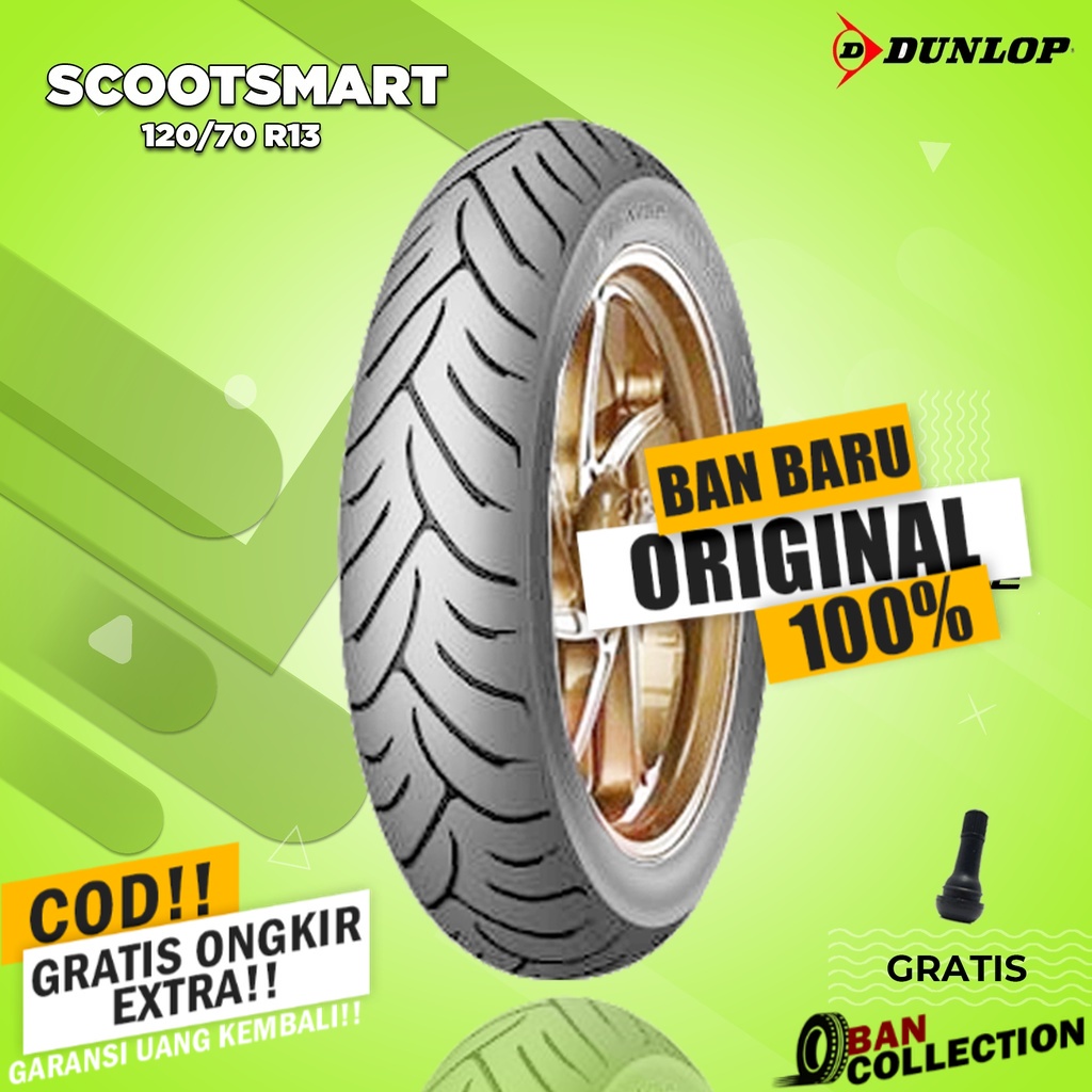 Ban Depan Motor YAMAHA NMAX // DUNLOP SCOOTSMART 120/70 Ring 13 Tubeless