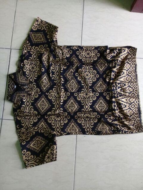 Srg 723 Couple Sarimbit Batik Prada Kombinasi Rok Dan Blus Setelan Baju Kondangan / Baju Pesta