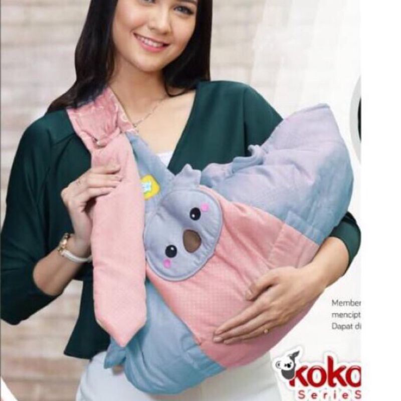 Gendongan samping bayi dengan kantong kokoa series bonnie series babyjoy / baby sling