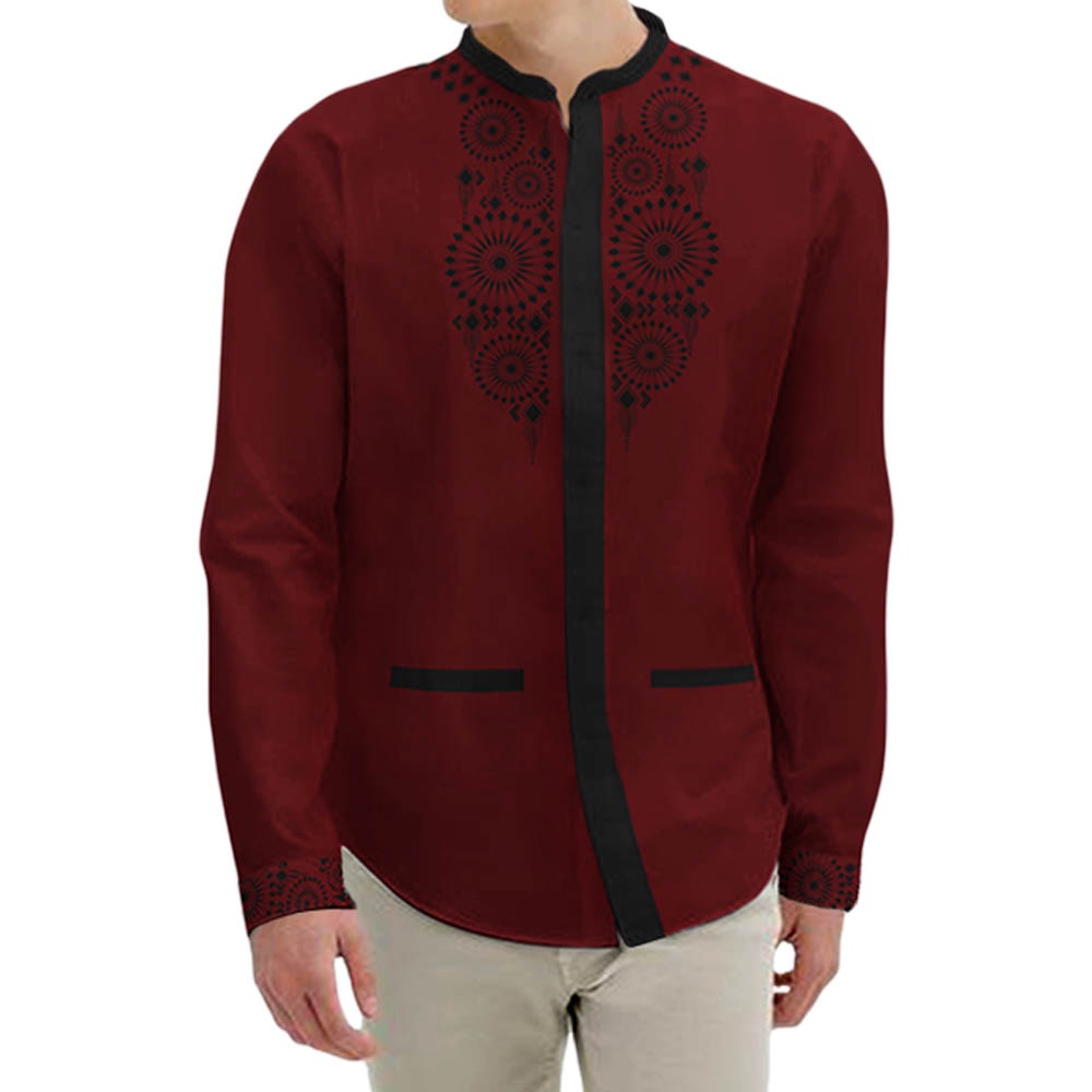 HipNop EVAN BAJU MUSLIM KEMEJA KOKO PRIA MUSLIMAH LENGAN PANJANG ATASAN MUSLIM SLIMFIT COWOK COWO