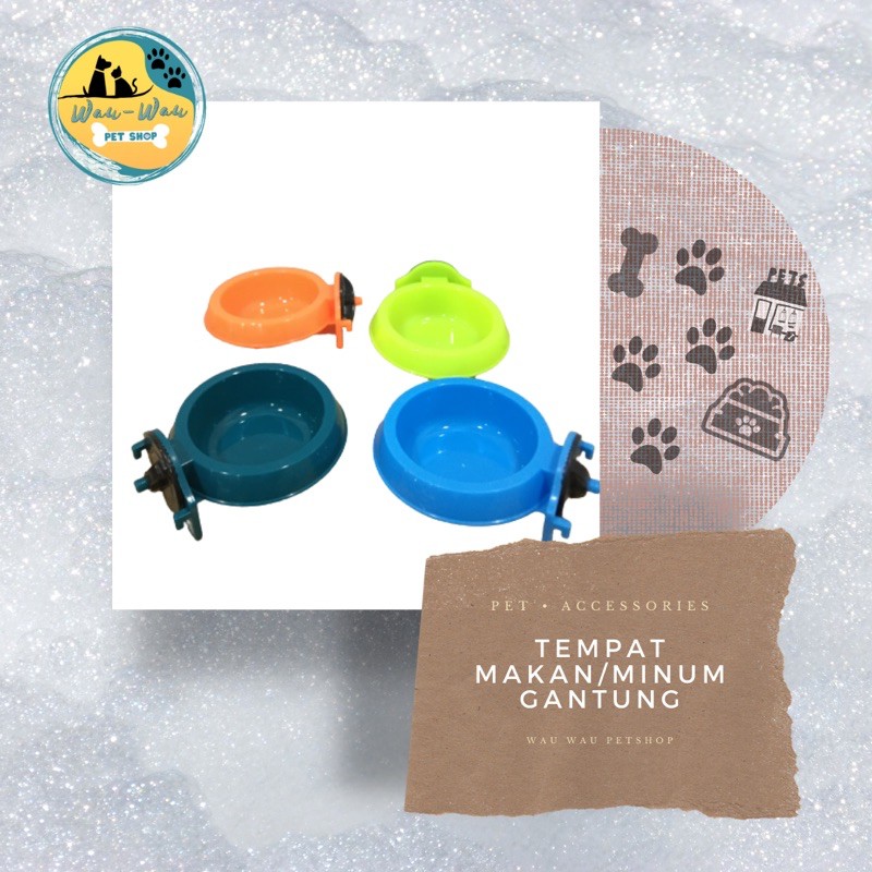 Tempat Makan/Minum Gantung | Tempat Makan Kucing/Anjing
