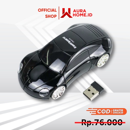 Wireless Optical Mouse Model Mobil Supercar High Accuracy USB Port / Mouse Wireless Silent Rgb Compu