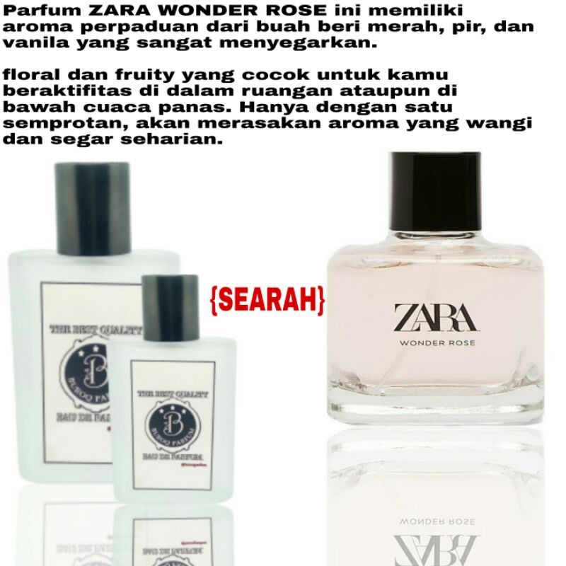 PARFUM WANITA WONDER ROSE WANGI BUNGA LEMBUT TAHAN LAMA CEWEK ELEGAN INSPIRED BY ZARA