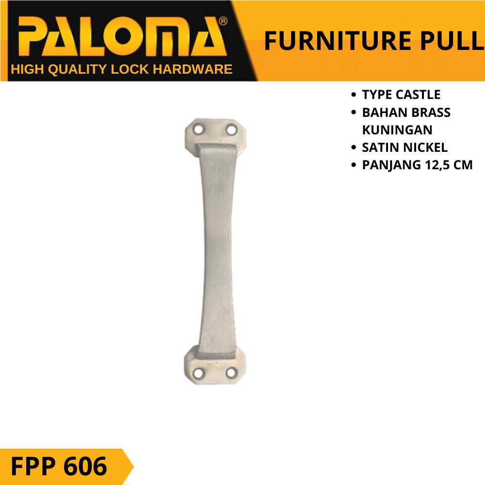 PALOMA FPP 606 FURNITURE PULL  TARIKAN  HANDLE JENDELA  LACI  CASTLE 125 MM / 12,5 CM  SN