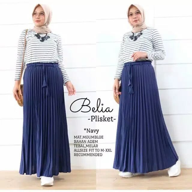 DF - Rok Plisket Premium // belia Pleated Skirt // Jersey Moumbloe Tali Lepas-4