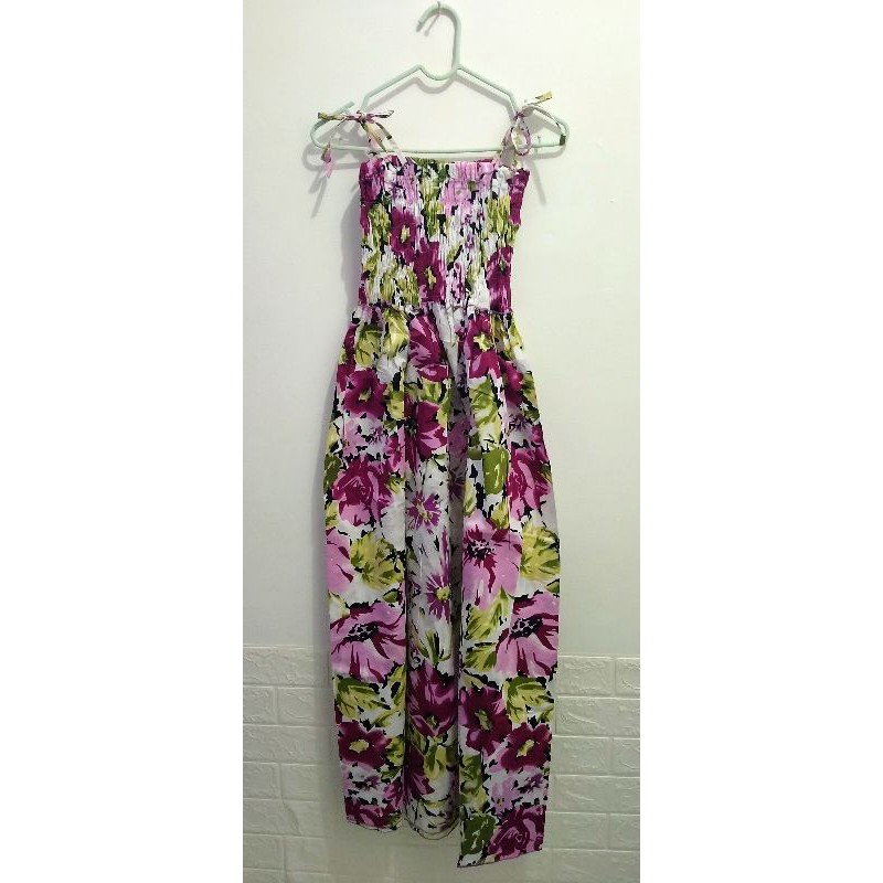 DRESS PANTAI FLOWER PURPLE - PRELOVED