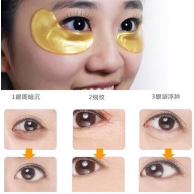 MASKER MATA COLLAGEN CRYSTAL / COLLAGEN CRYSTAL GOLD EYE BAG / EYEMASK ANTI AGING WRINKLE EMAS / MASKER PENGHILANG KANTONG PANDA