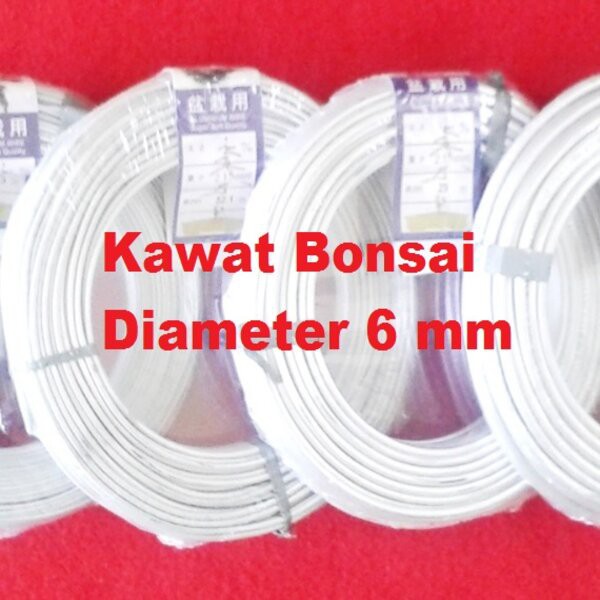 Kawat Bonsai Putih 6mm 1 Roll (13,4 Meter)