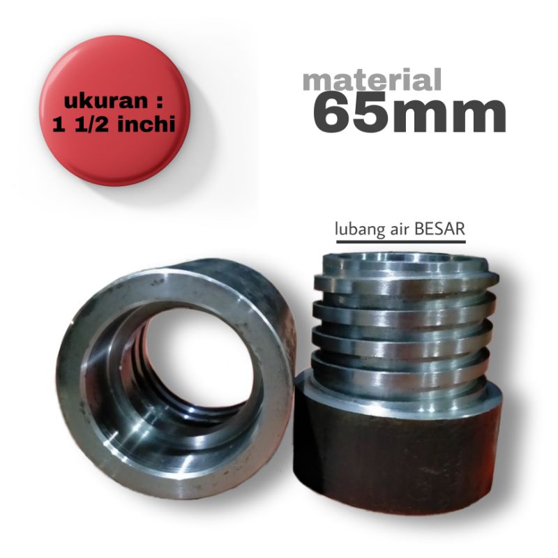 SOK DRAT PIPA BOR SUMUR ukuran 1.5 Inchi - Shock Drat Penyambung Pipa Luar Dalam - Soket Pipa Sumur 