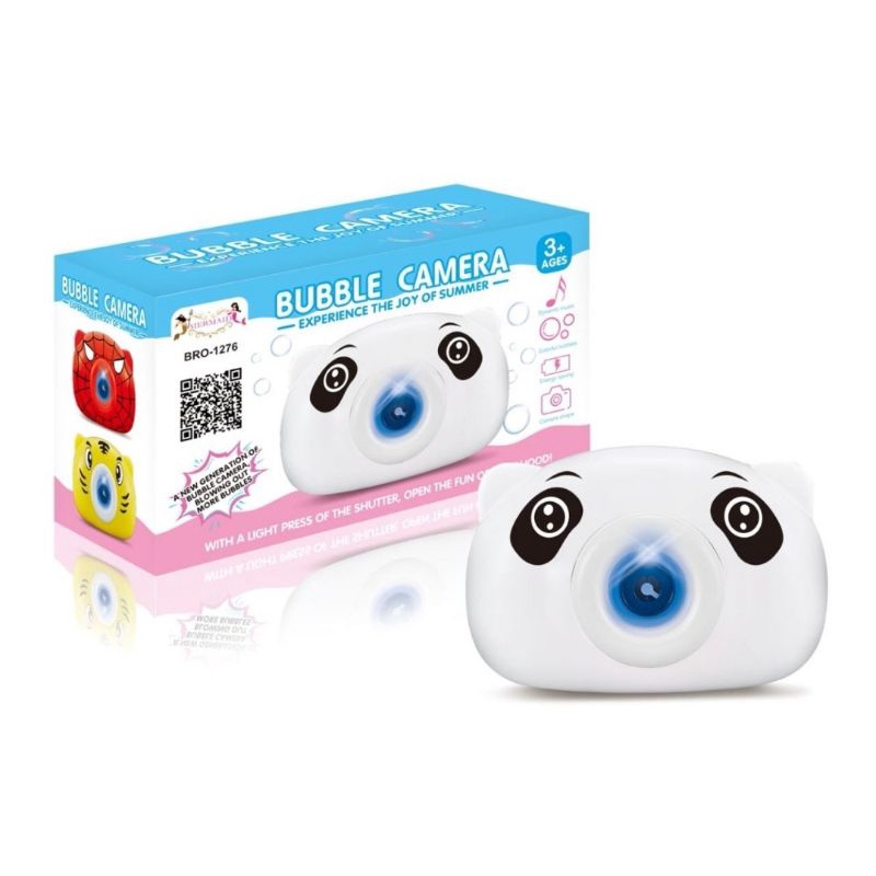 Mainan Anak Bubble Camera Electric Karakter Camera Bubble Mainan Anak Gelembung Busa Lampu Musik