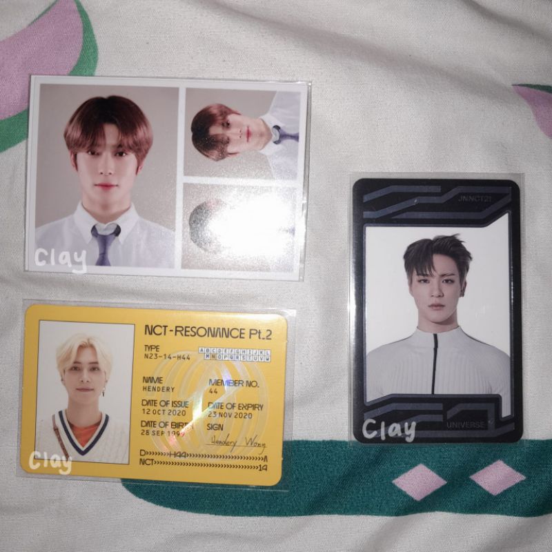 wts id card hendery id photo b2s jaehyun jewel only universe jeno [aab nct 127 dream wayv]