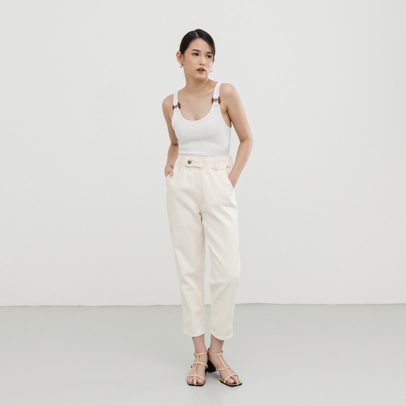 VIERLIN - Jeans 2530 - HW CREAM JEANS VIERLINSTORE