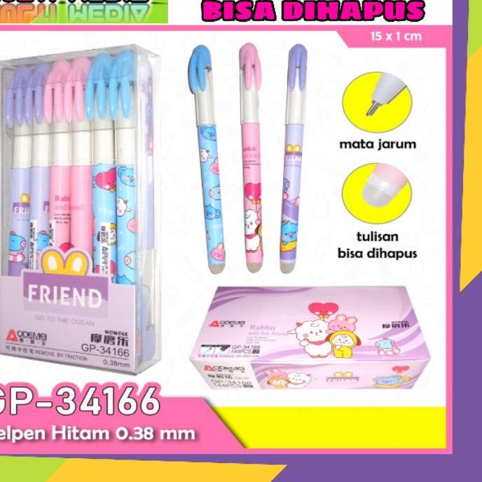 

Kekinian PEN KARAKTER BISA DIHAPUS / ERASABLE PEN AODEMEI ISI 12