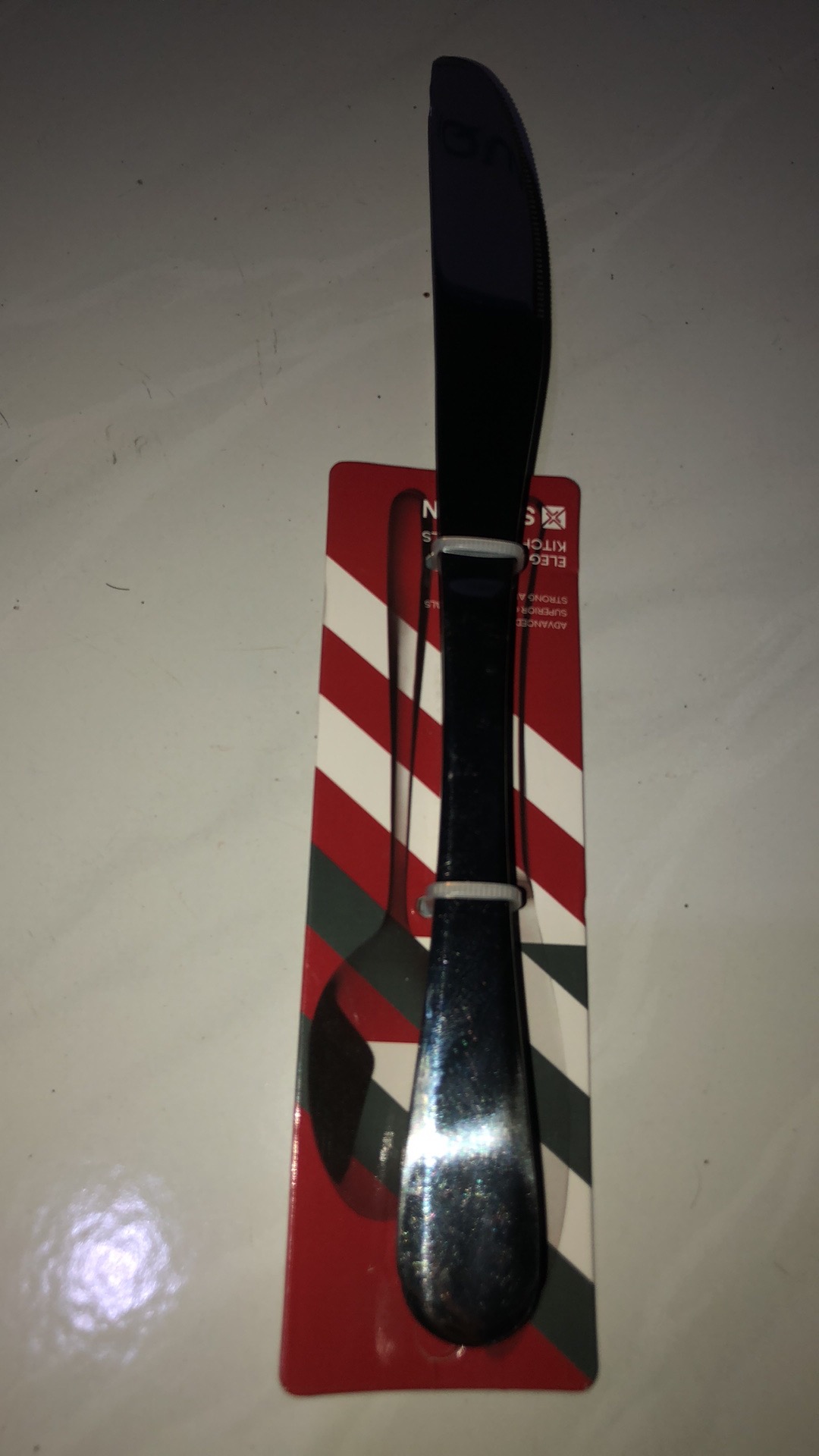 Subron 2pcs Pisau Steak Stainless Pisau Makan Selai Roti Oles Mentega Panjang Tebal Hotel