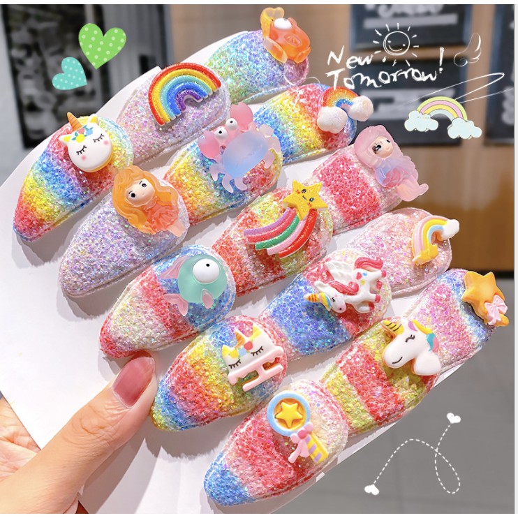 babyfit RAINBOW GLITZ jepitan rambut anak 5in1 hair accesories aksesoris rambut anak jepit