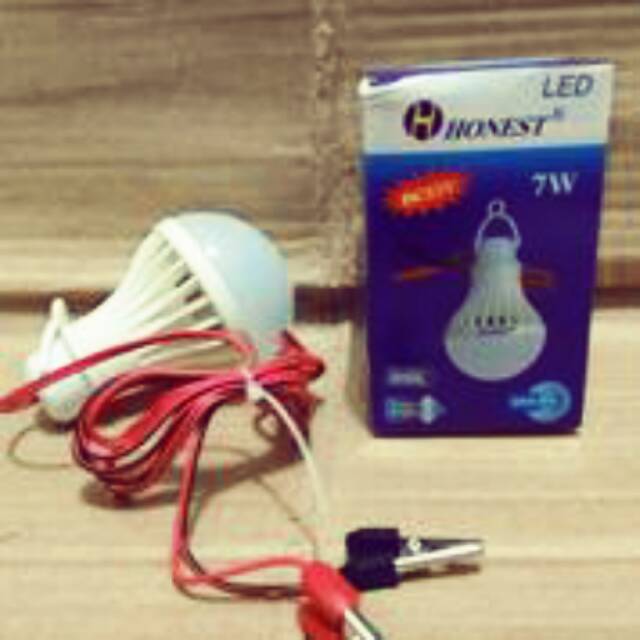 Lampu emergency colok aki 7watt