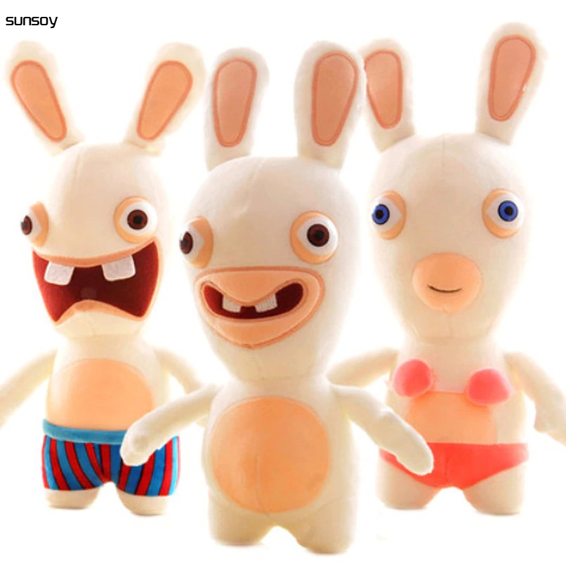 Boneka Lucu Juguetes calientes Rayman Raving Rabbids conejo Kawaii animación conejo Animal niños